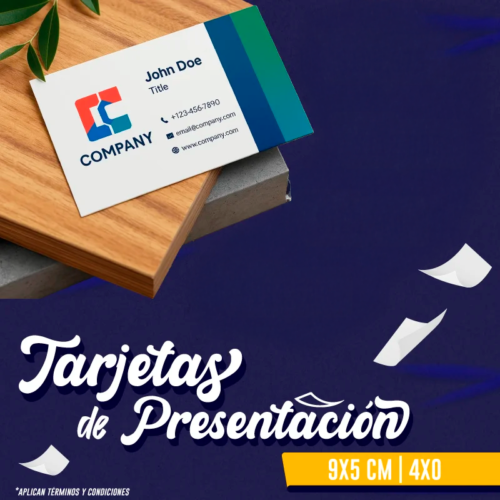 Tarjetas de presentación |  9X5 CM | 4X0