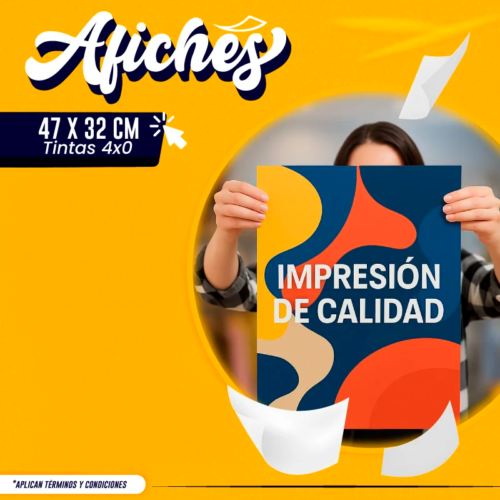 AFICHES 4X0 TINTAS 47 X 32 cm
